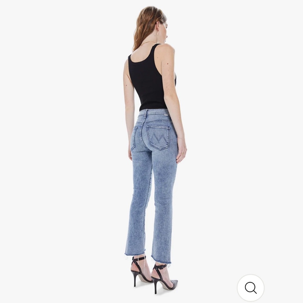 Mother Jeans The Insider Crop Step Fray in Twice Shy size 25